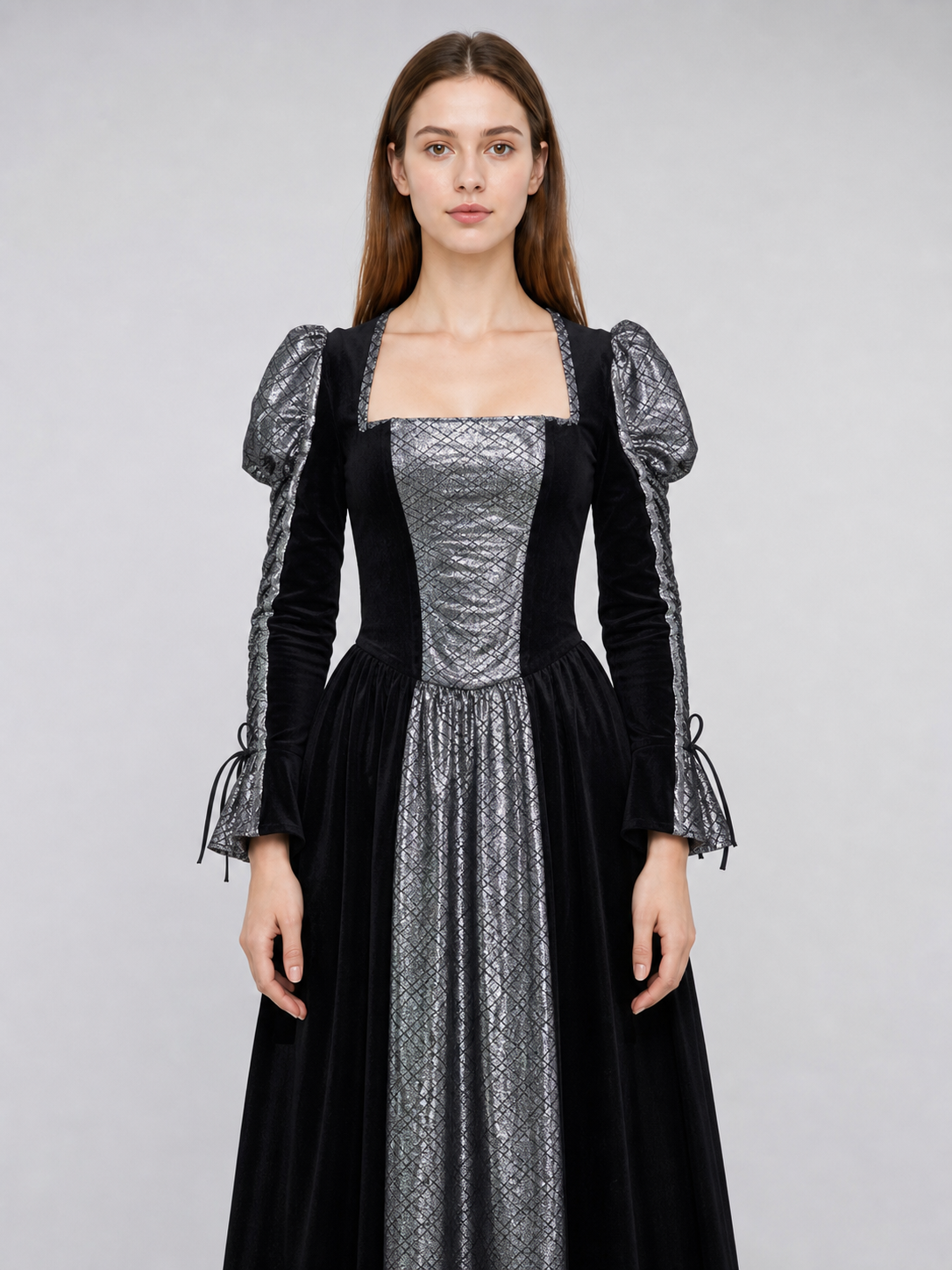 Gothic Long Dress for Halloween and Cosplay