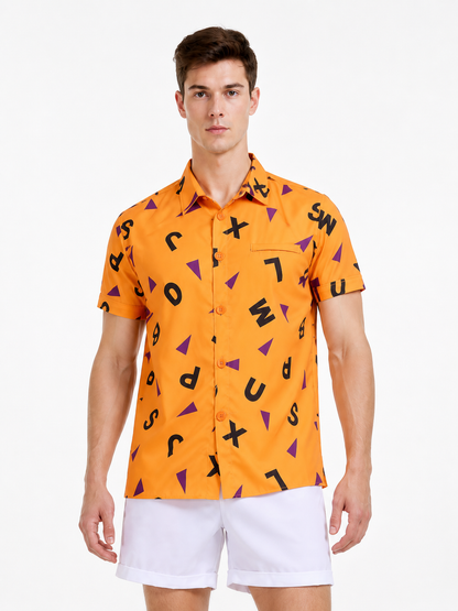 Printed Shirt, Short Sleeves, Chest Pocket product detail 3