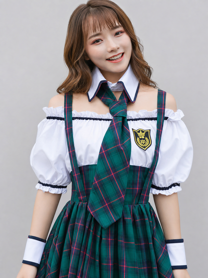 School Uniform–Style Stage Costume with Tie