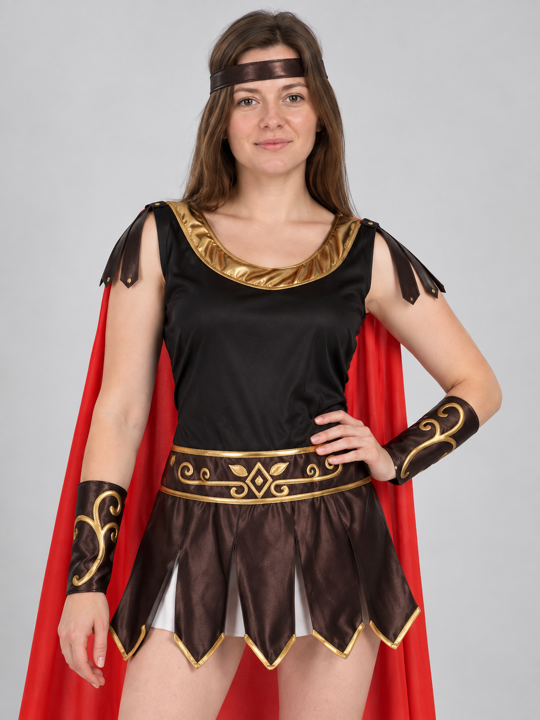 Spartan-Style Costume with Cape, Bracers and Belt