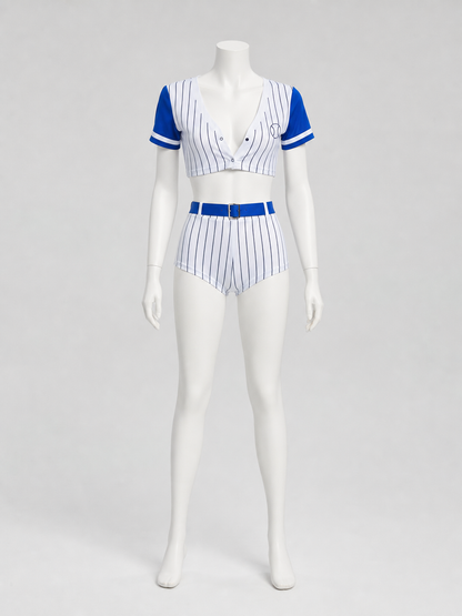 Blue Baseball-Style Uniform Costume
