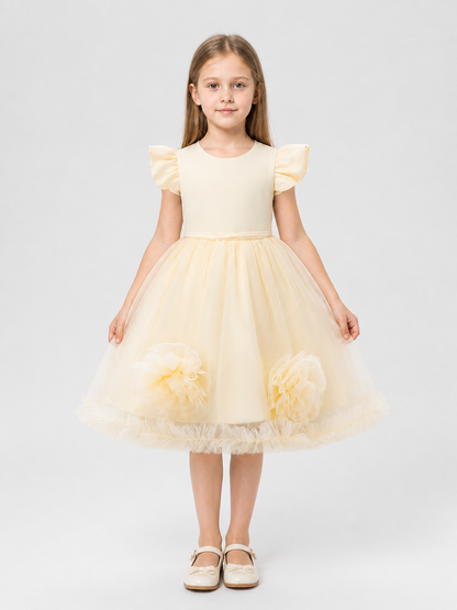 Children's Princess Dress with Flutter Sleeves Costume Dresses detail 3