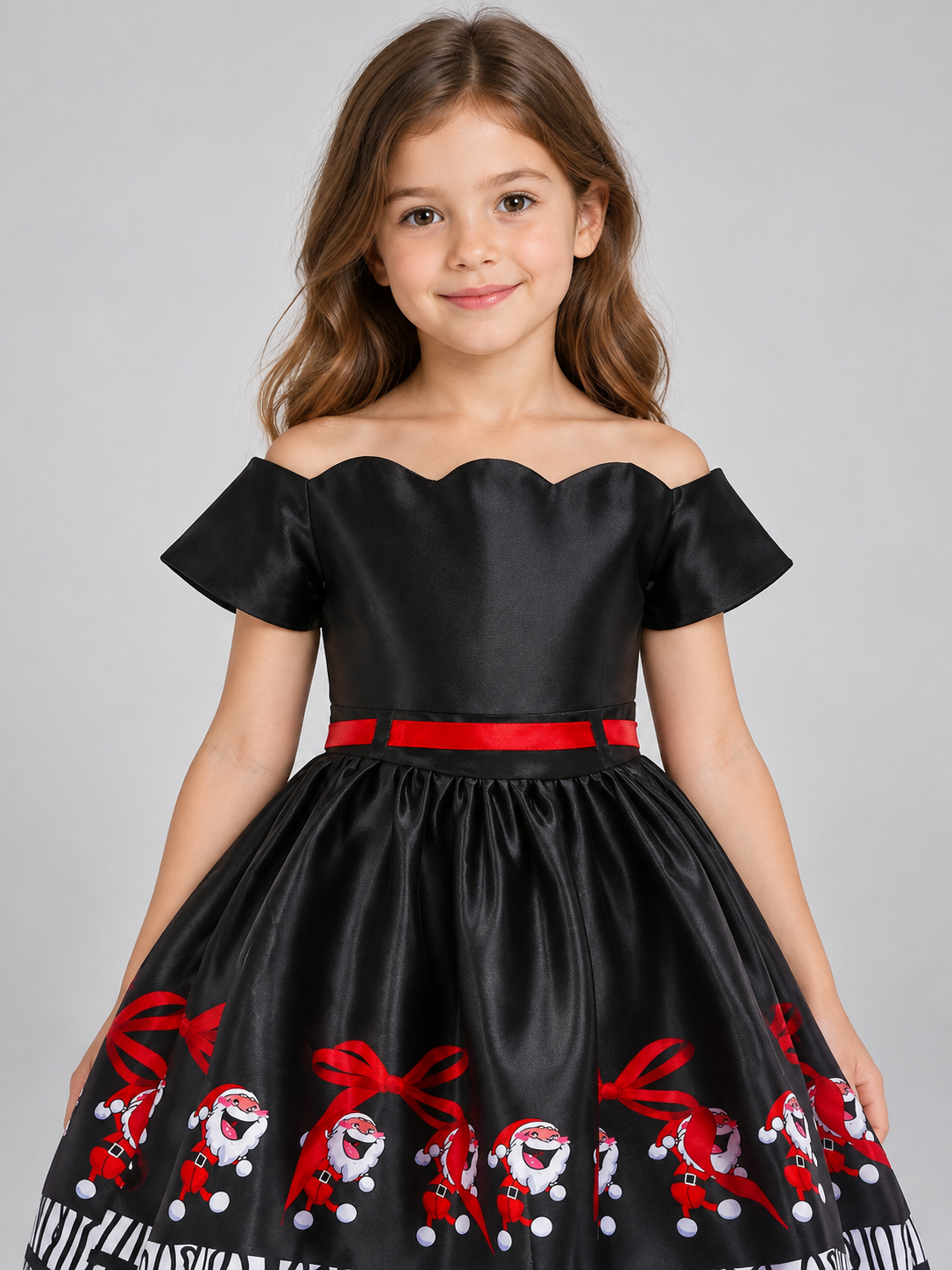 black children's christmas festive dress product image 6