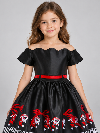 black children's christmas festive dress product image 6