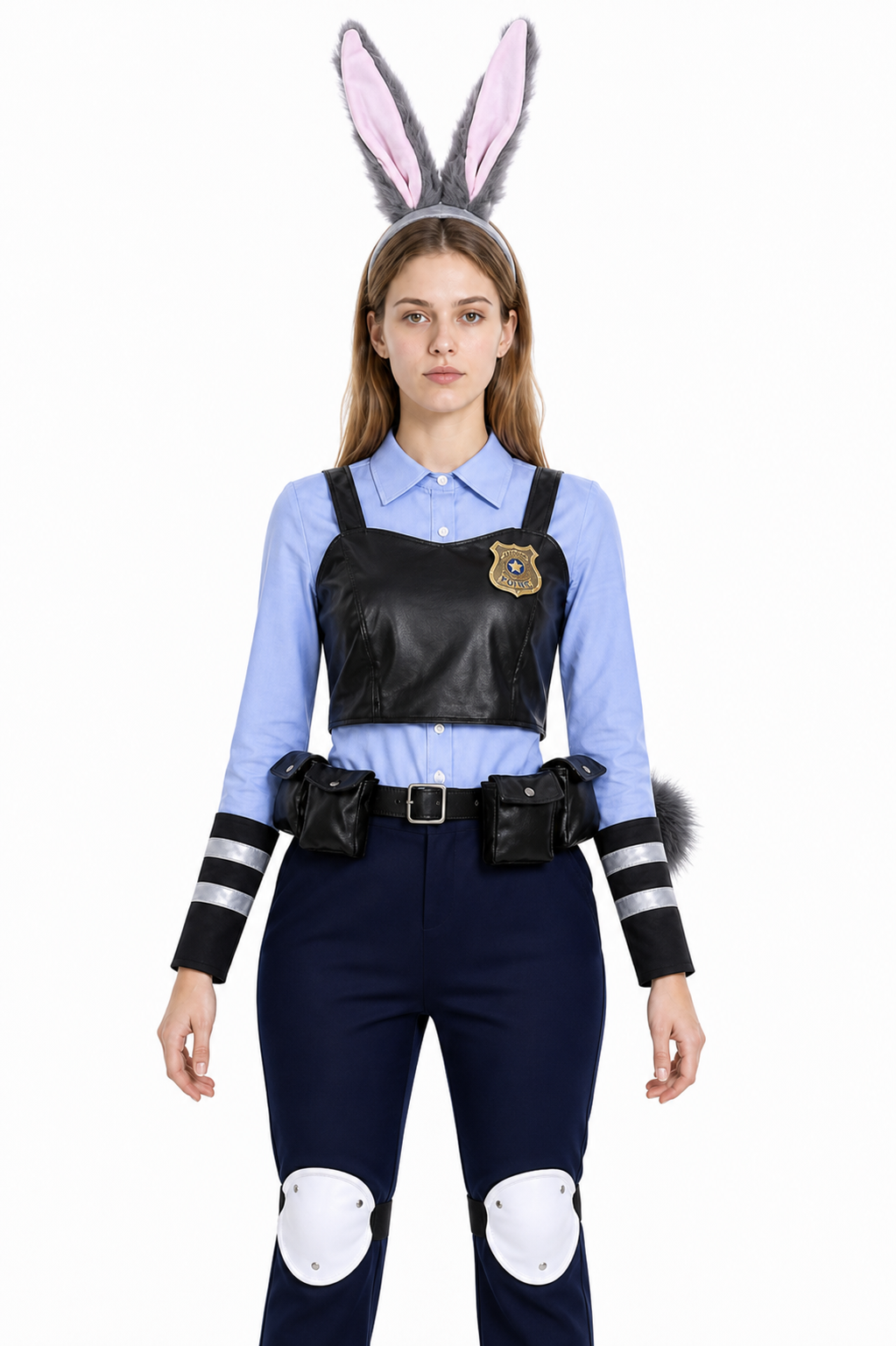Police Bunny Costume: Vest, Shirt, Pants Costumes detail 3