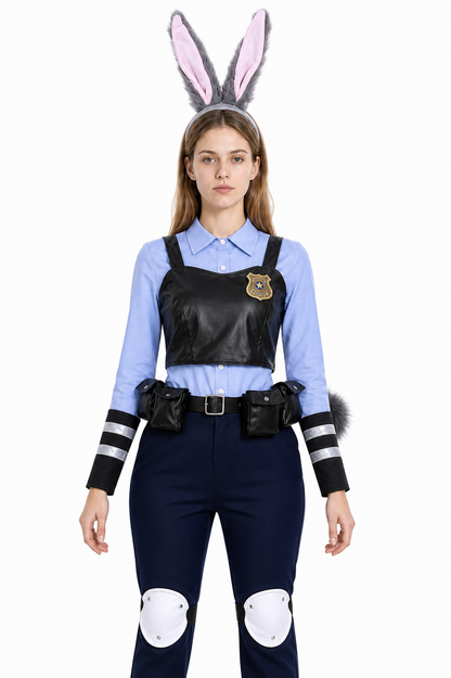 Police Bunny Costume: Vest, Shirt, Pants Costumes detail 3