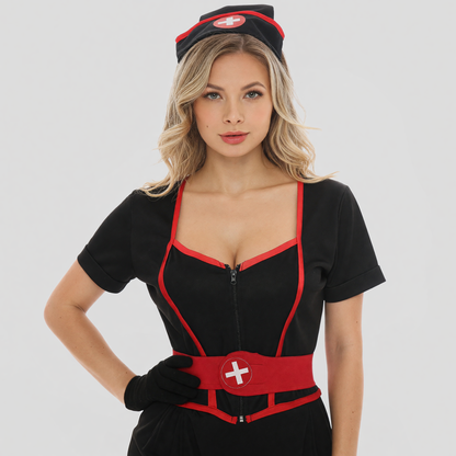 Medical Costume with Red Belt and White Crosses