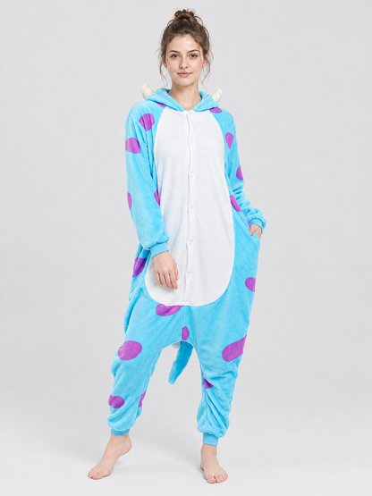 Kigurumi Jumpsuit with Hood and Decorative Tail