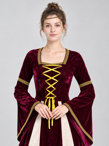Carnival Dress with Lacing and Cream Inserts