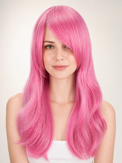 Long Wavy Pink Cosplay Wig