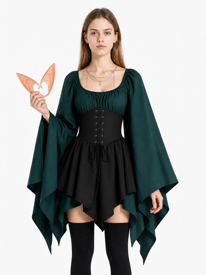 Witch Costume with Pointed Sleeves and Hem Costumes detail 3