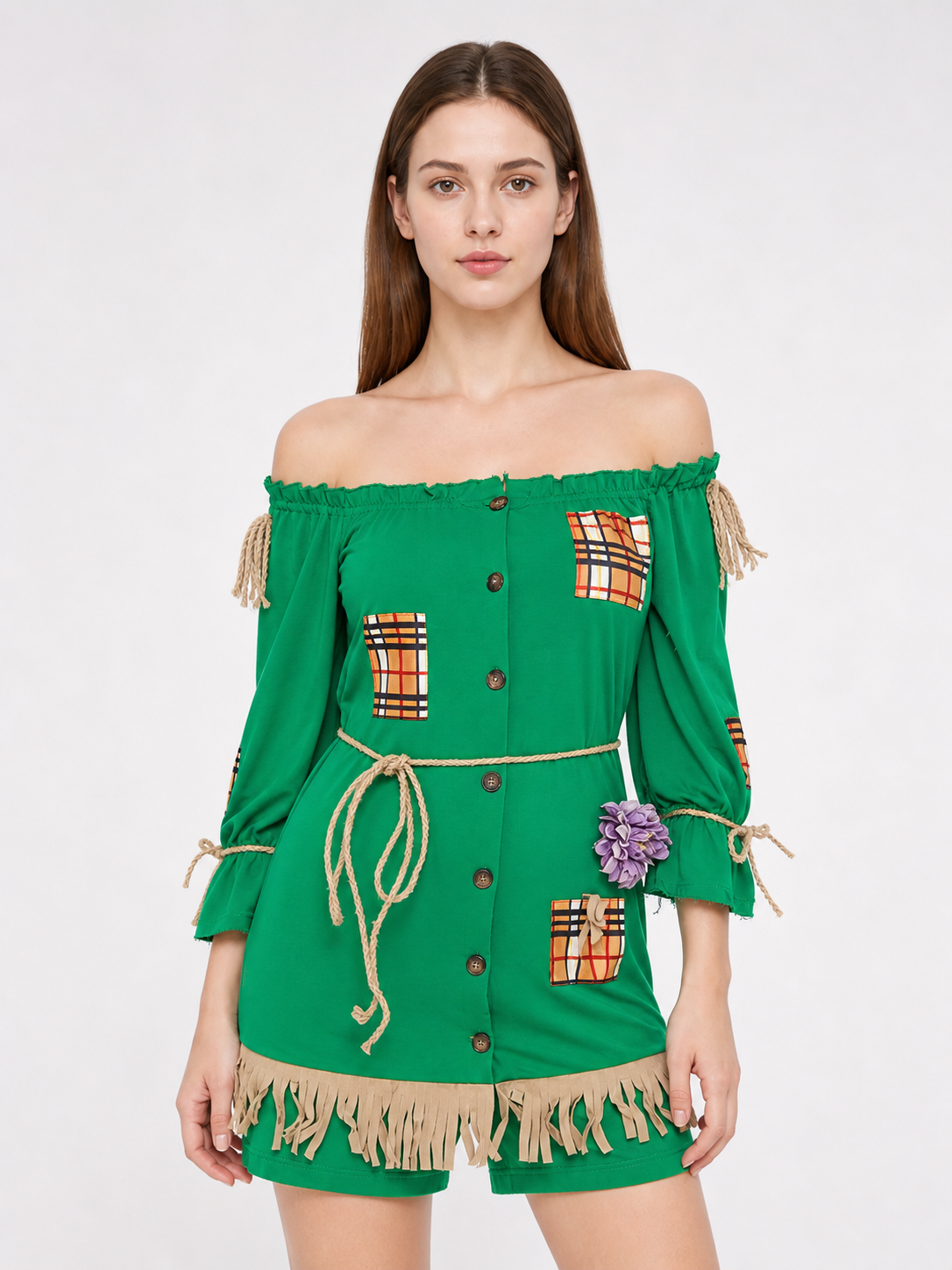 Scarecrow Cosplay Costume with Romper Costumes detail