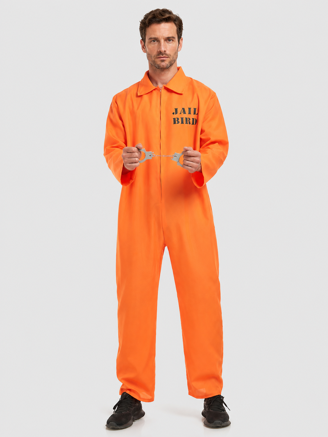 Orange Prisoner Jumpsuit with "Jail Bird" Lettering product detail 2