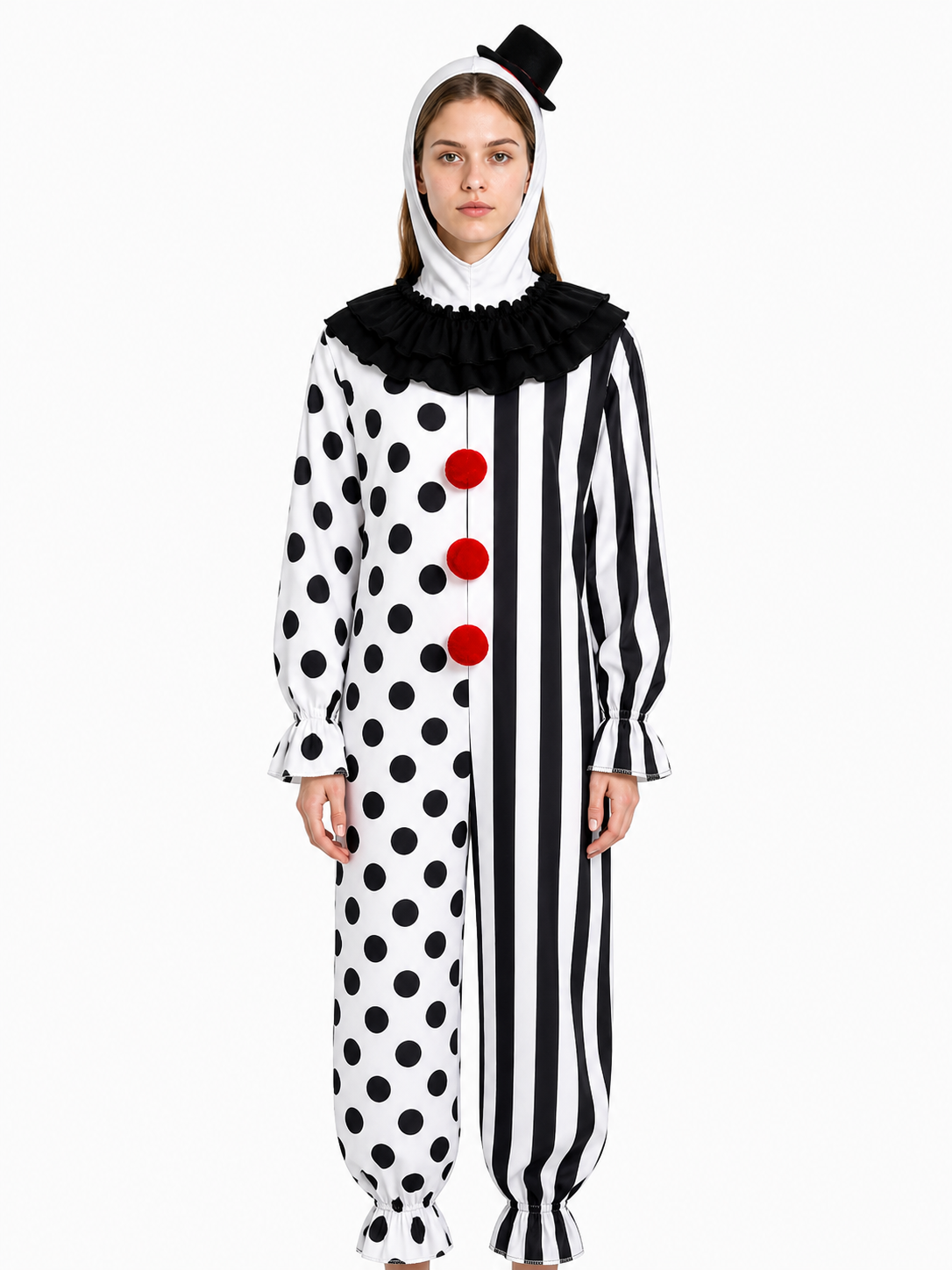 Clown Jumpsuit Costume with Headwear Costumes detail 3