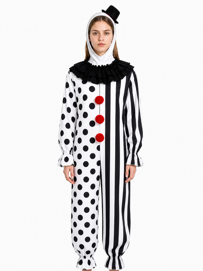 Clown Jumpsuit Costume with Headwear Costumes detail 3