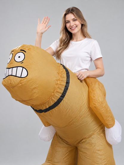 Inflatable Big Bird Costume for Carnival, White