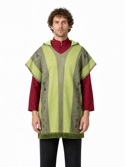 Costume with a striped cape and geometric pattern Costume Capes detail 3