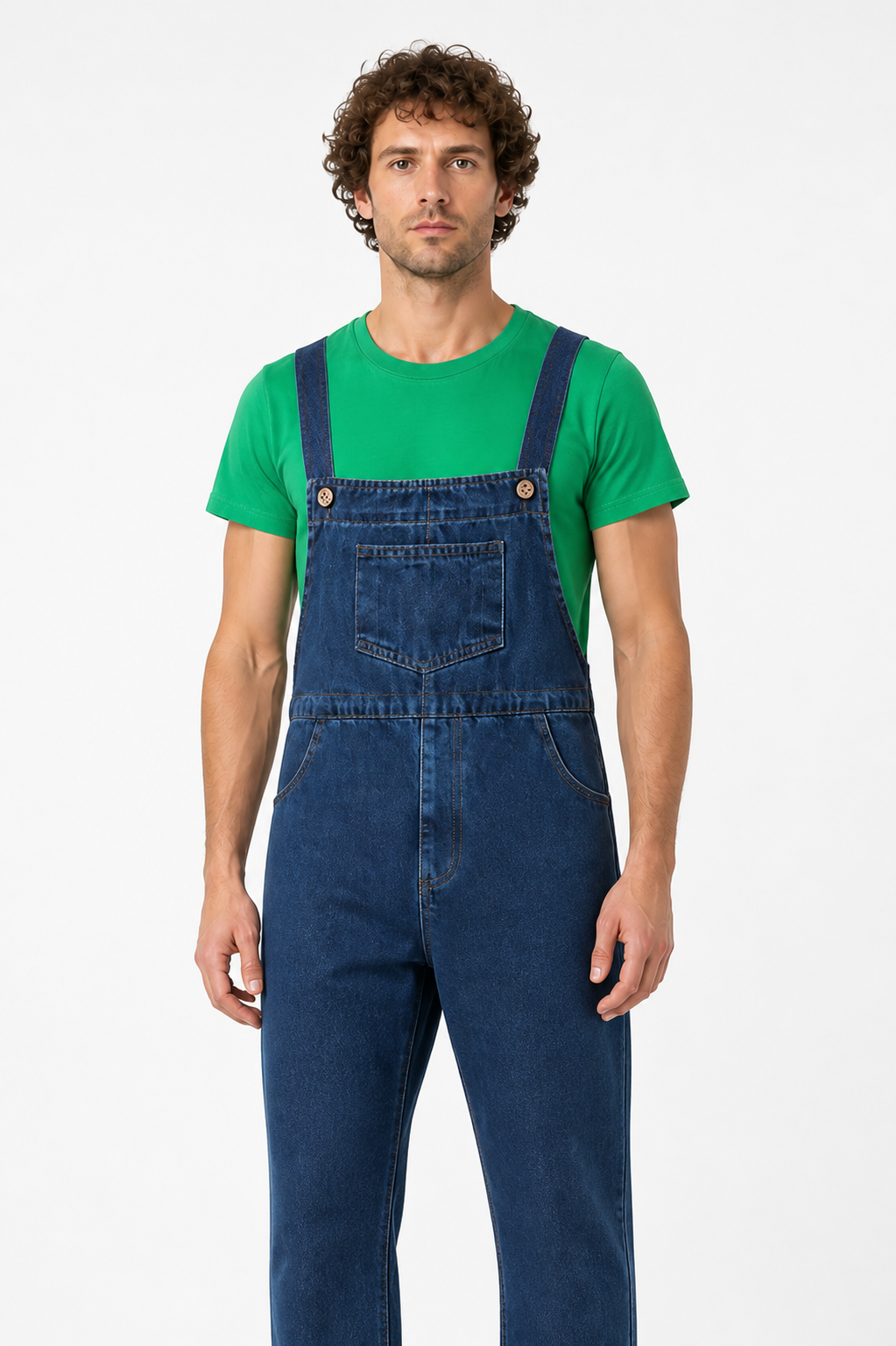 Set: Green T-Shirt and Blue Bib Pants product detail 3