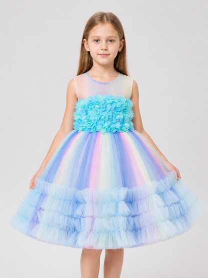 Princess Party Dress with a Multi-Tiered Full Skirt Costume Dresses detail 3