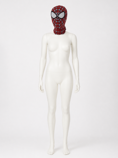 Red-and-Black Full-Face Cosplay Mask Costume Masks detail
