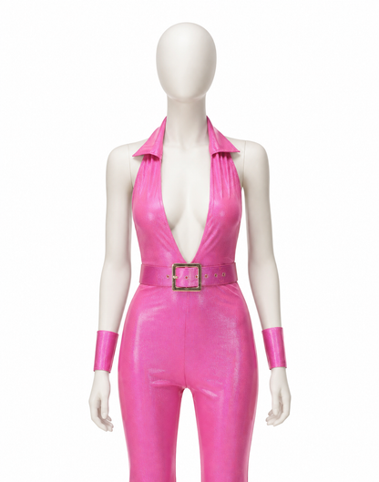 Jumpsuit with a Deep V-Neckline and Flared Legs product detail 3