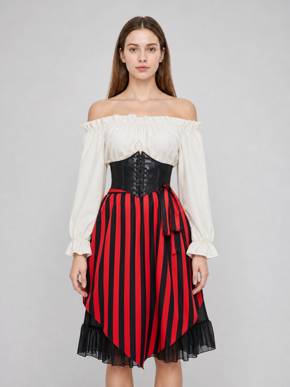 Victorian-style pirate costume set