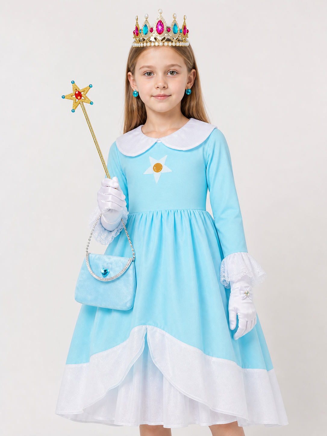 Blue Princess Costume for Halloween Costumes detail 2