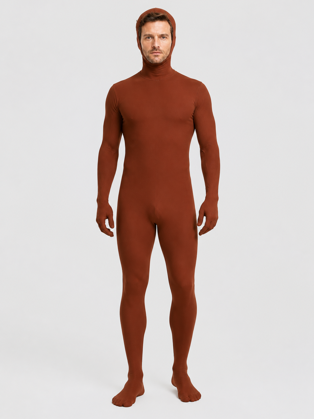 Form-Fitting Chroma Key Jumpsuit with Open Face product detail 3