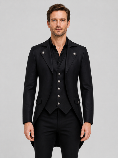 Black Tailcoat for Cosplay and Stage, Sizes S-XXXL Costumes detail 3
