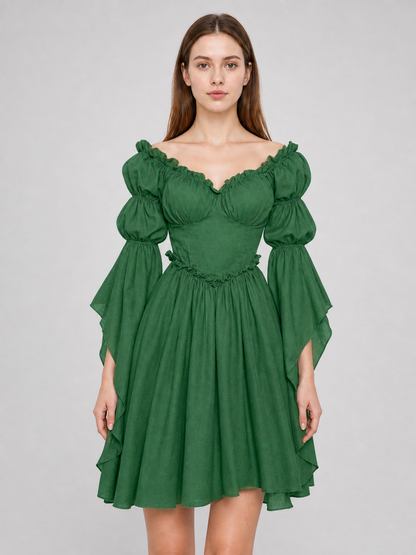 Vintage-Style Medieval Dress, Green