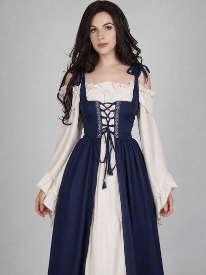 Renaissance-Style Costume Dress with Lacing