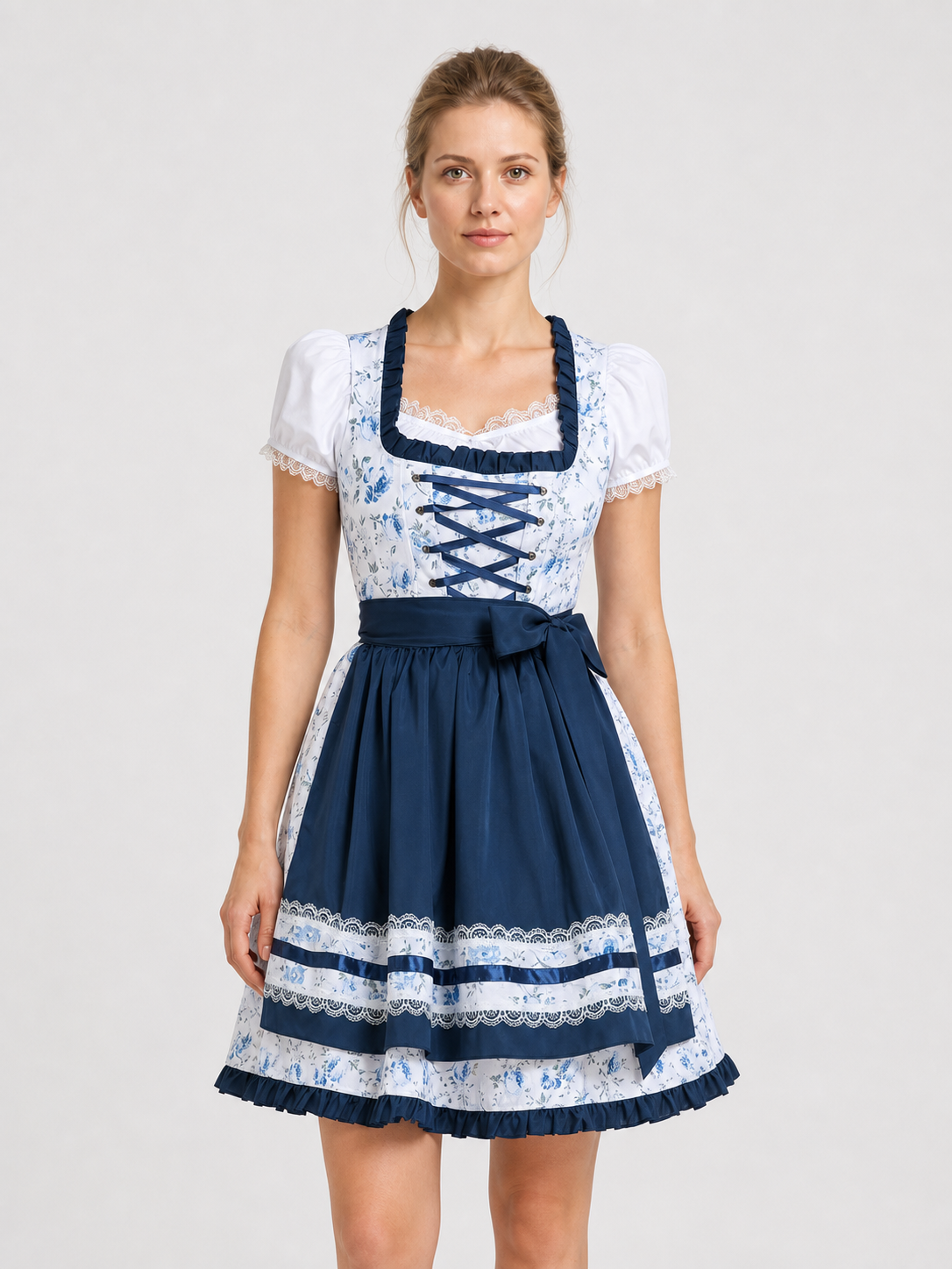 Floral Apron Dress for Beer Festivals Costume Dresses detail 3