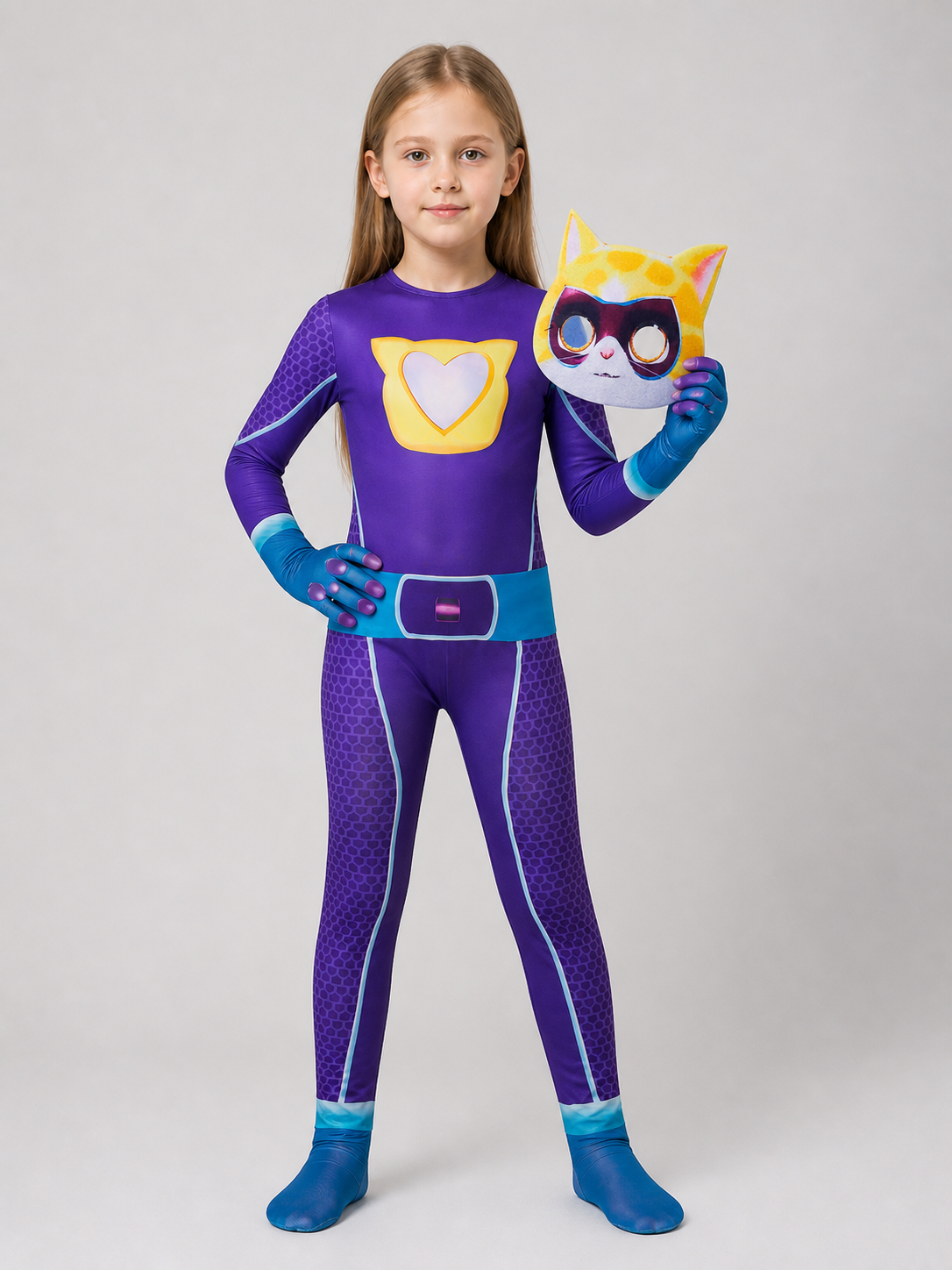 SuperKitties Cat Superhero Carnival Costume Jumpsuit Costumes detail 3