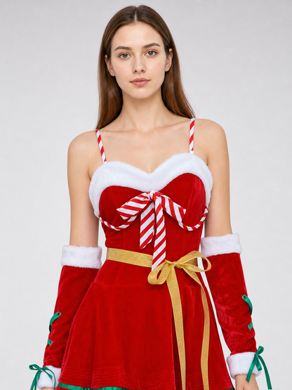 New Year's costume dress with bows and trim Costume Dresses detail 2