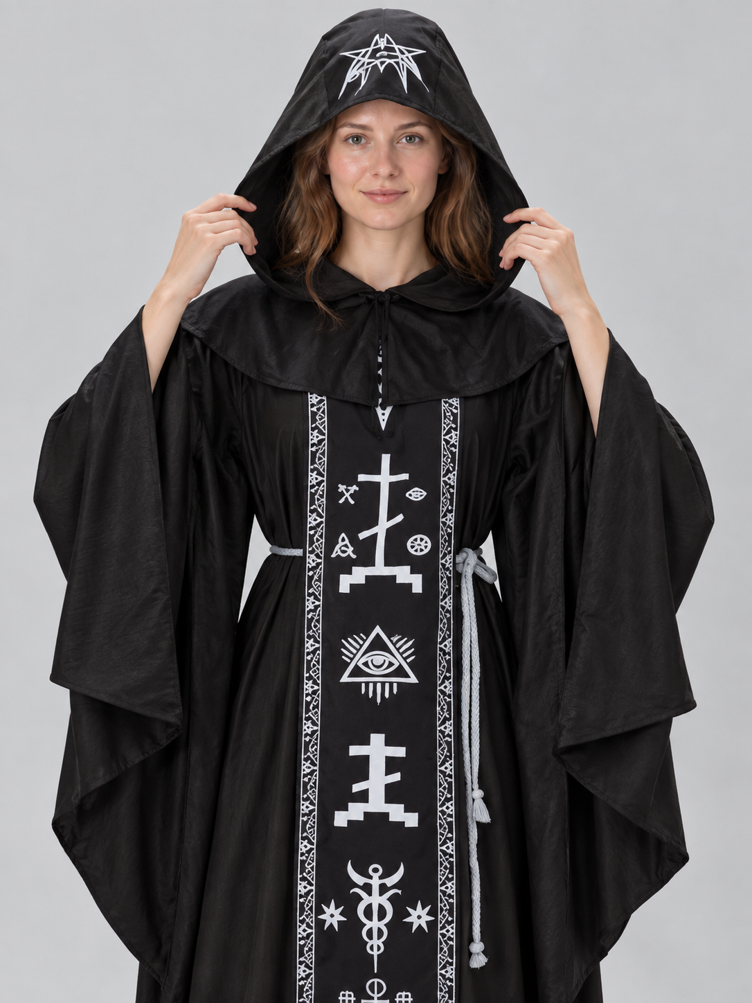 Hooded Vampire Costume, Black