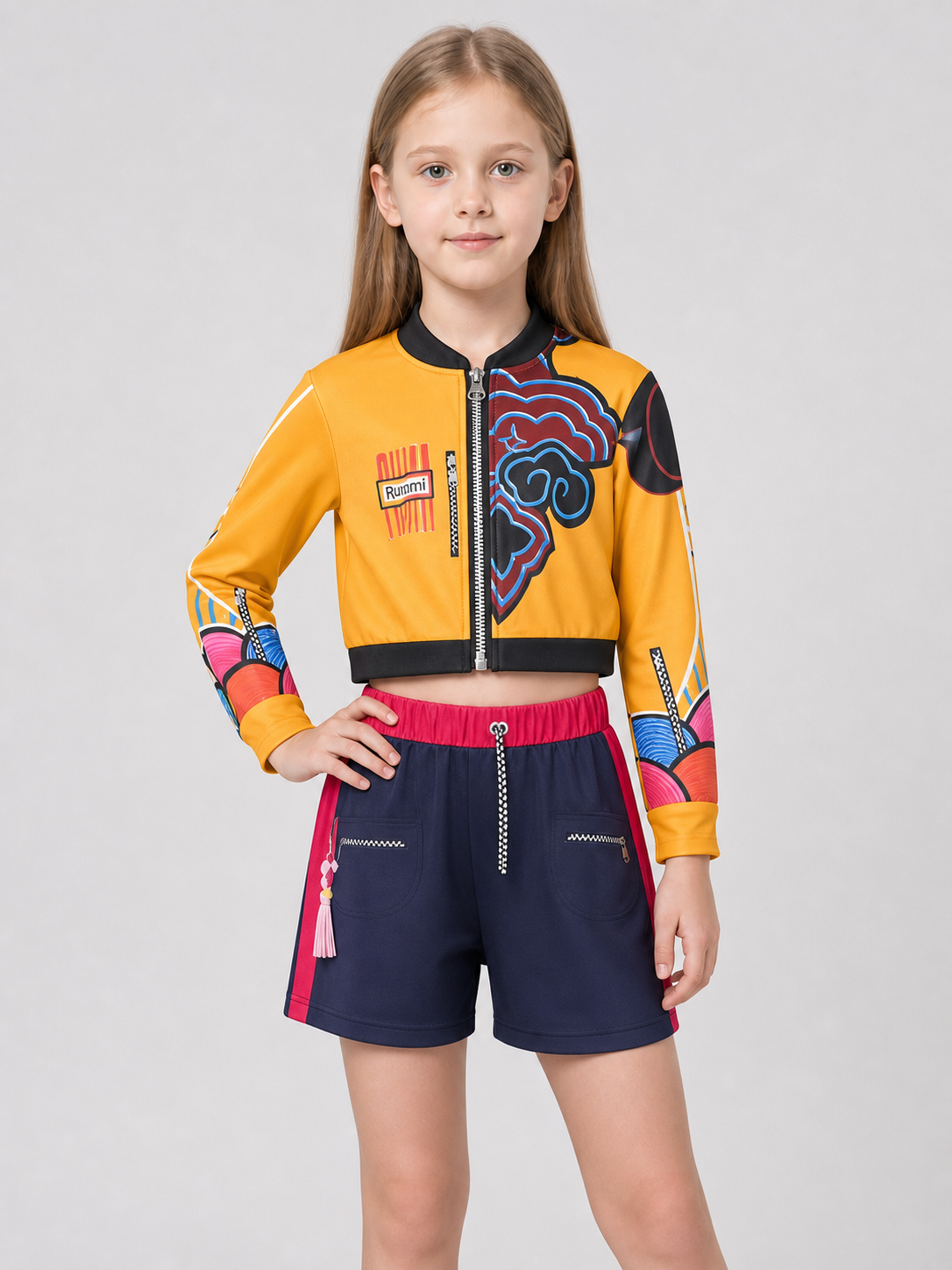 Superhero-Style Cosplay Costume: Jacket and Shorts Costumes detail 3