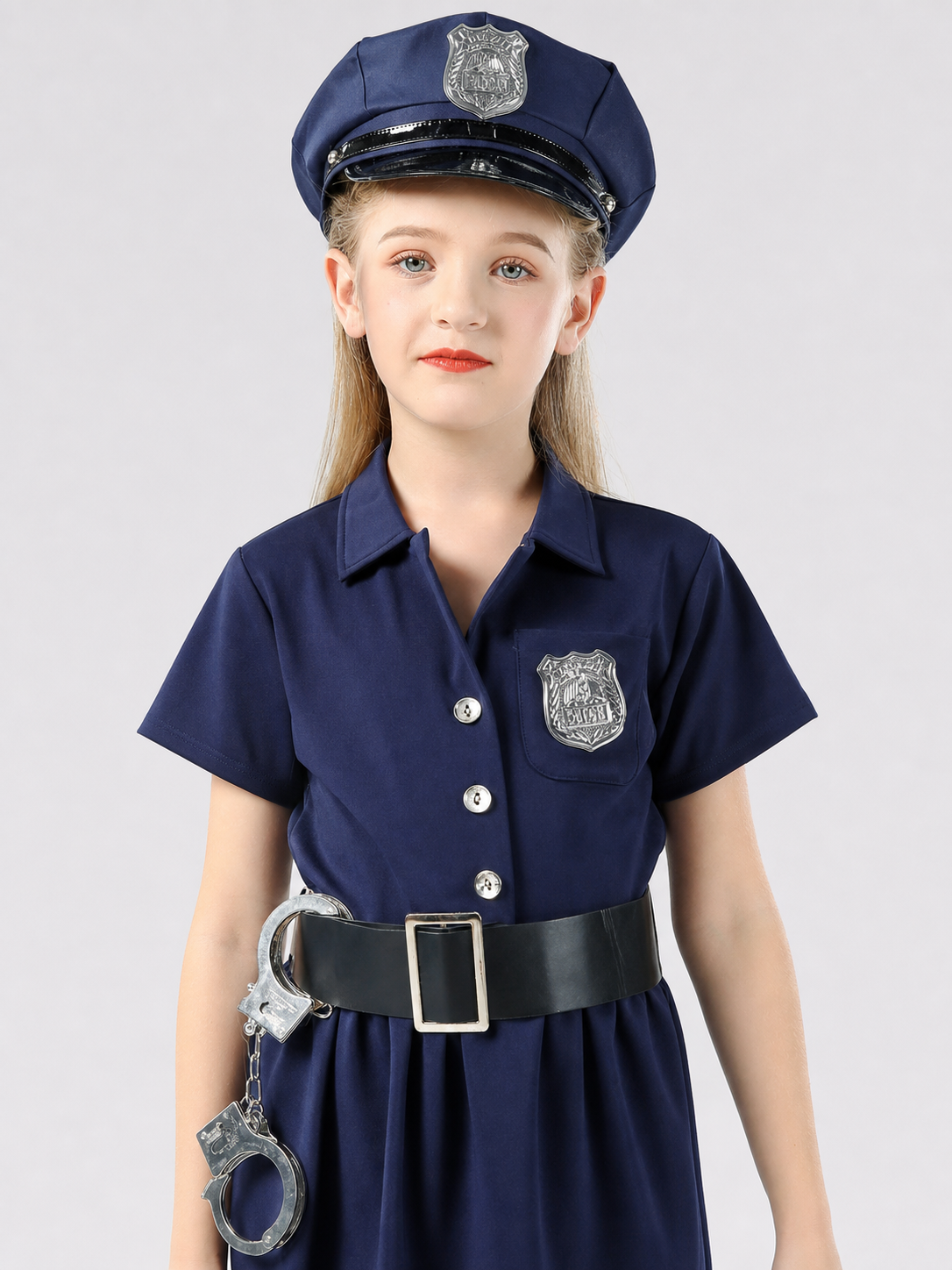 Police-Style Carnival Dress with Headwear