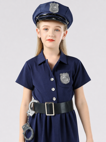 Police-Style Carnival Dress with Headwear