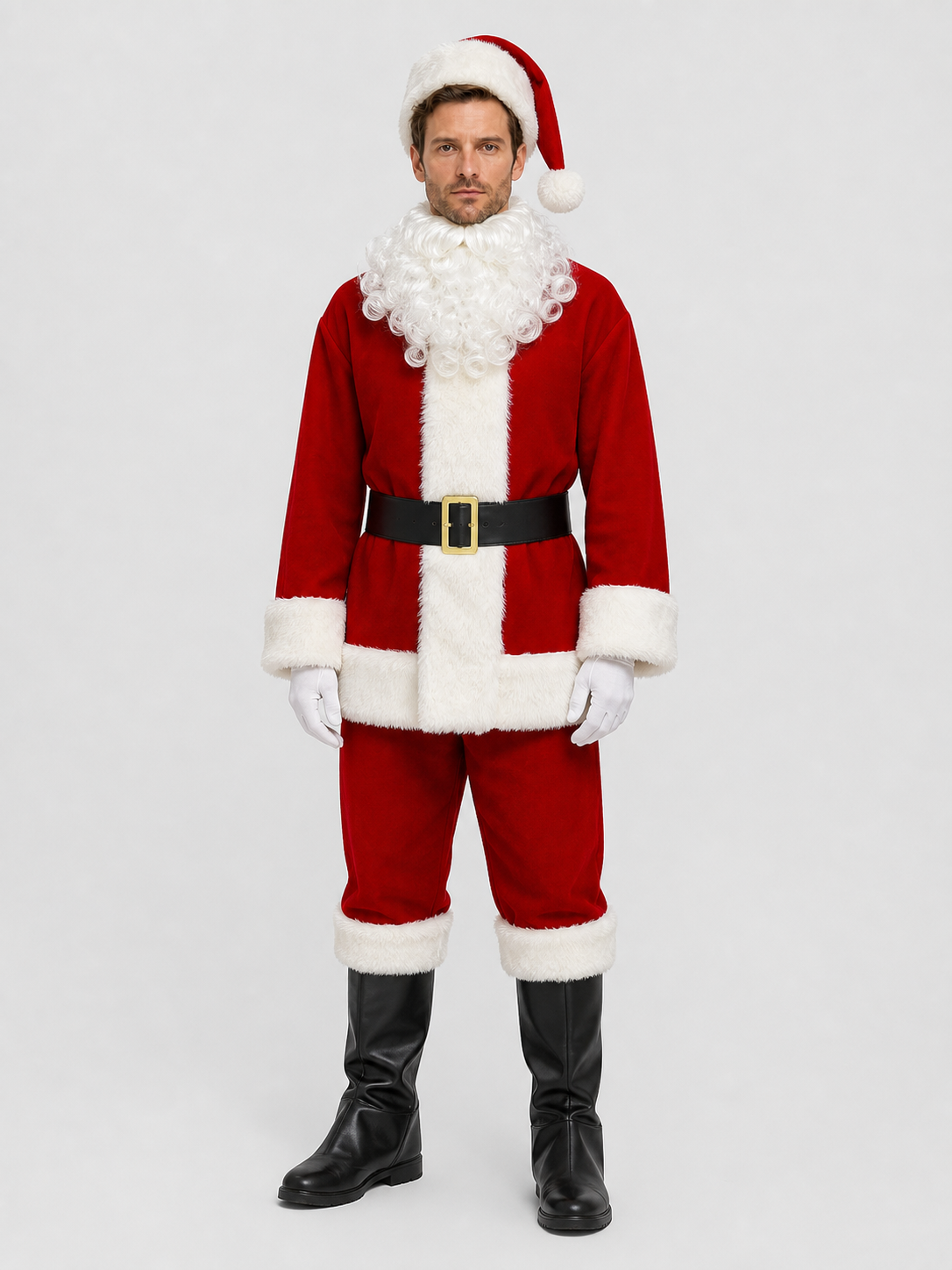 Red Santa Claus Costume, Cosplay Set Costumes detail 3