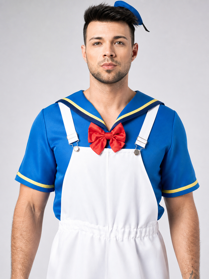 Carnival Cosplay Costume: Blue Uniform with Tie