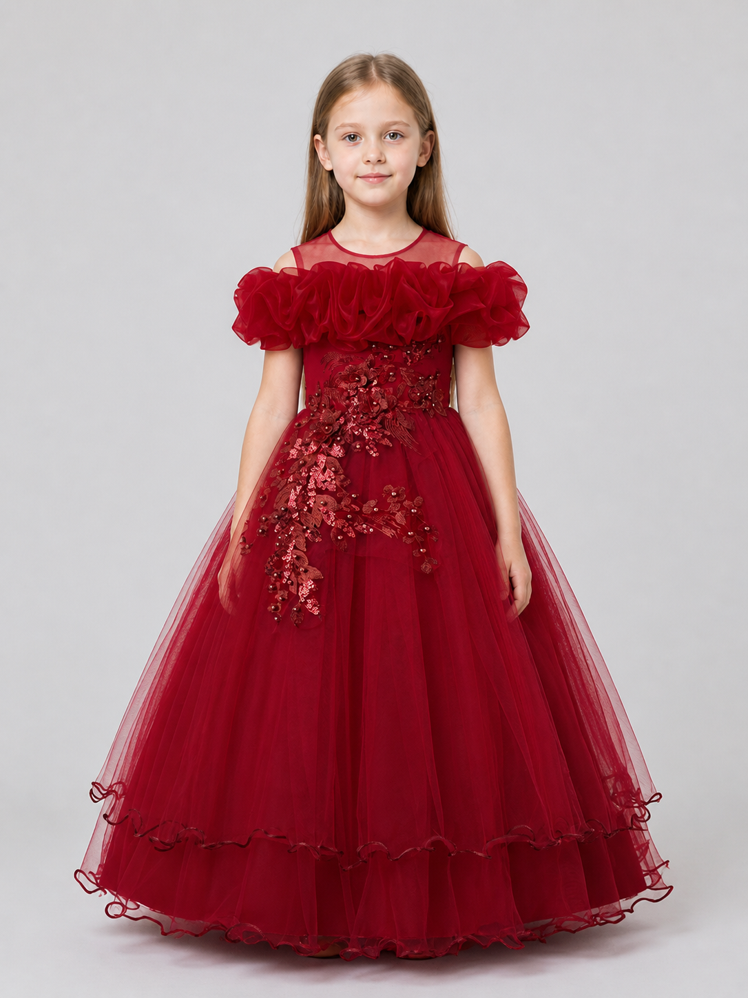 Full Princess Dress with Off-the-Shoulder Design and Sequins Costume Dresses detail 3