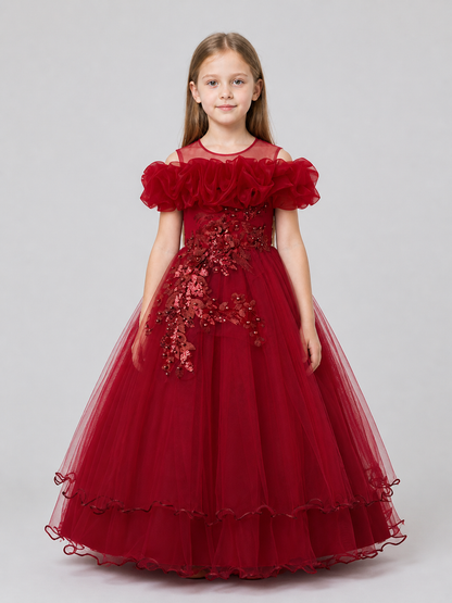 Full Princess Dress with Off-the-Shoulder Design and Sequins Costume Dresses detail 3