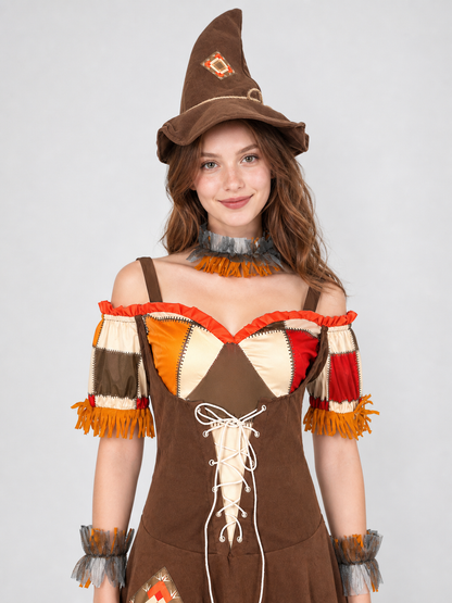 Witch Costume with Hat and Fringe
