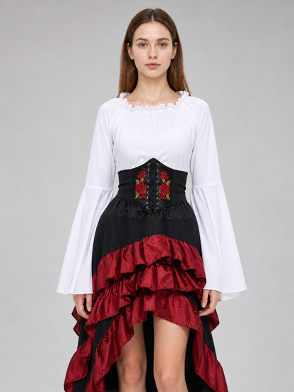 Victorian-style carnival costume with corset