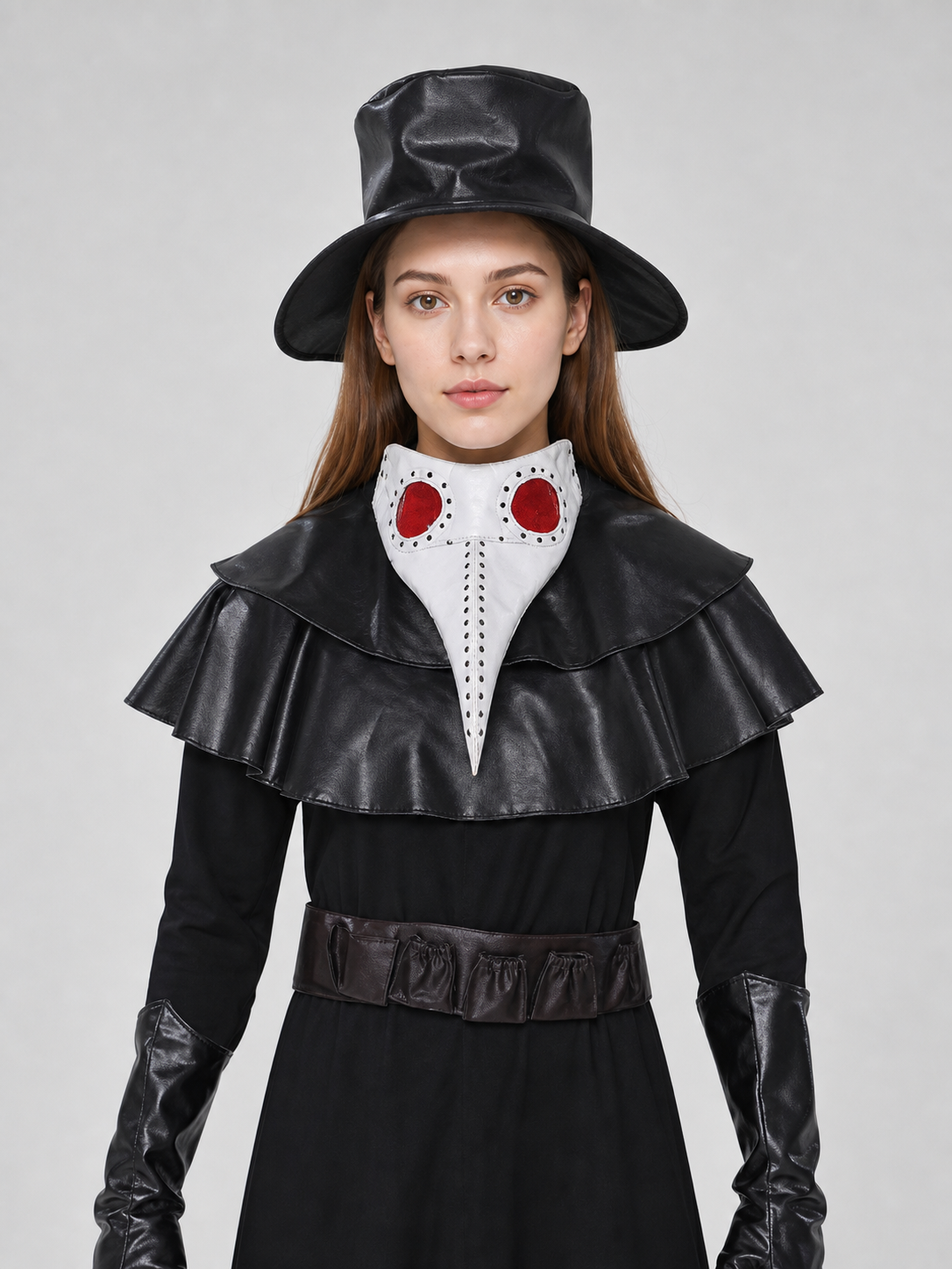 Plague Doctor Costume with Mask and Hat Costume Masks detail 2