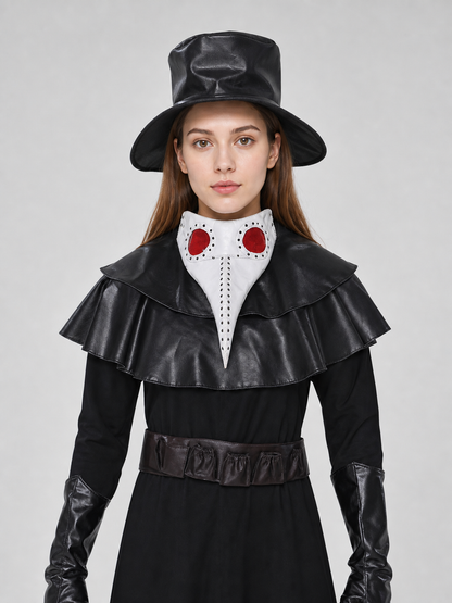 Plague Doctor Costume with Mask and Hat Costume Masks detail 2