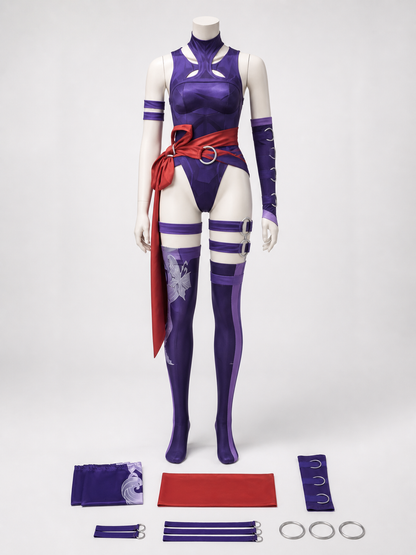 Cosplay jumpsuit with belt and accessories