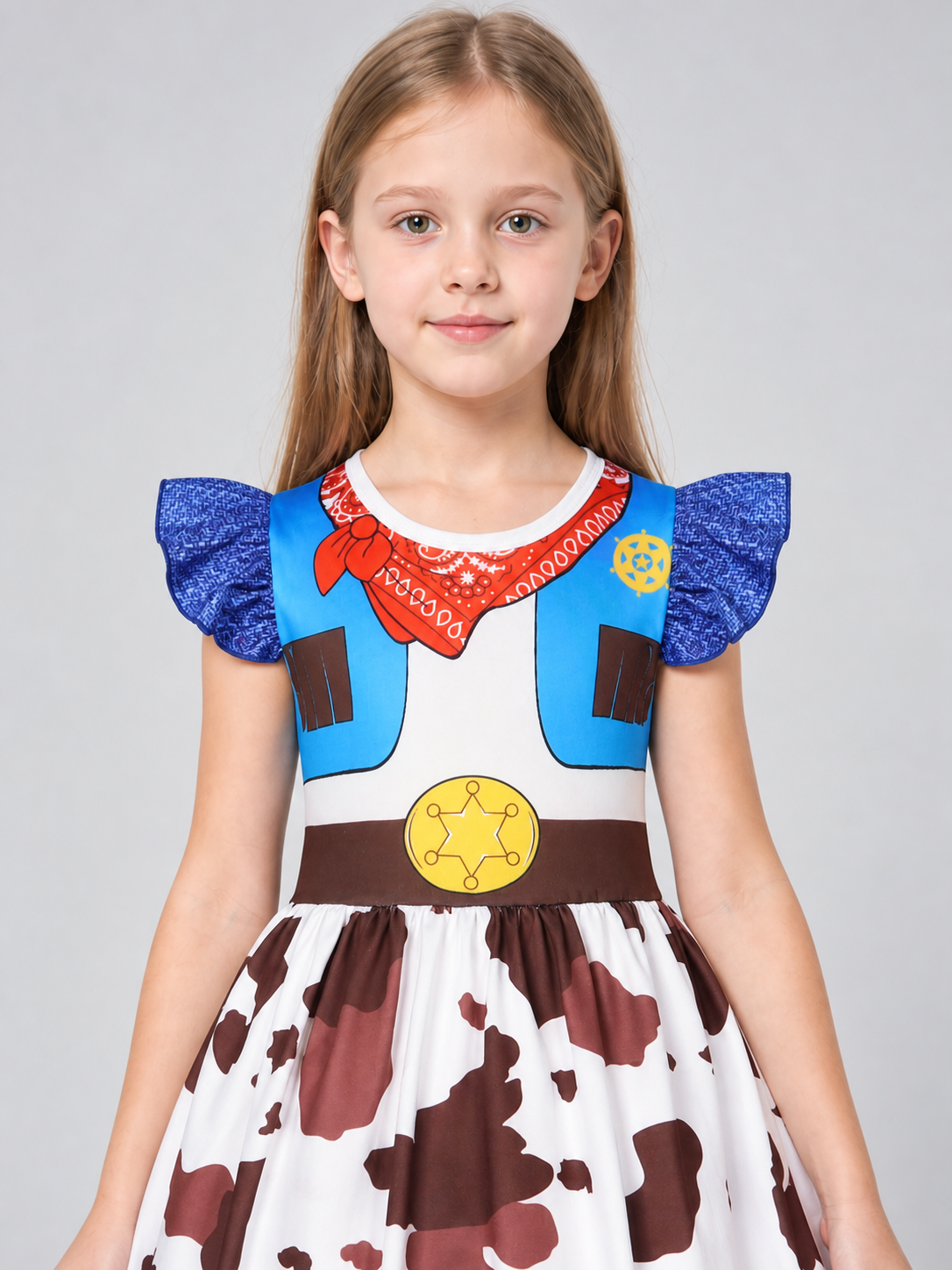 Children's Dress with Blue Bodice and Emblem Costume Dresses detail 2