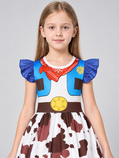 Children's Dress with Blue Bodice and Emblem Costume Dresses detail 2