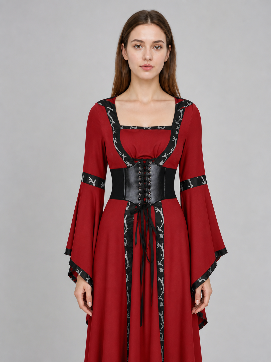 Gothic Medieval Hooded Dress